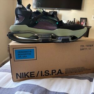 Nike I.S.P.A. Road Warrior Sneakers in Black and Olive. Brand new never worn.